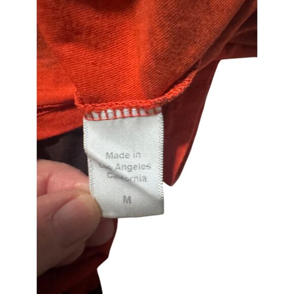 Clare V. Rugby Stripe Petite Tee In Navy/Poppy Size M - Picture 7 of 8